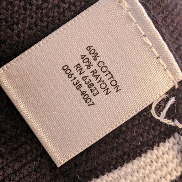 Christopher & Banks Sweater Women's sz S Black White Striped Nautical Normcore - Picture 5 of 9